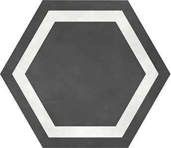 Tesoro Form Frame Hex 7" x 8" Porcelain Tile