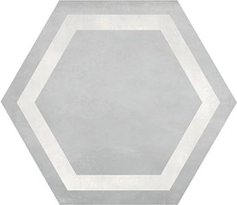 Tesoro Form Frame Hex 7" x 8" Porcelain Tile