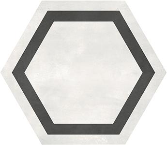 Tesoro Form Frame Hex 7" x 8" Porcelain Tile