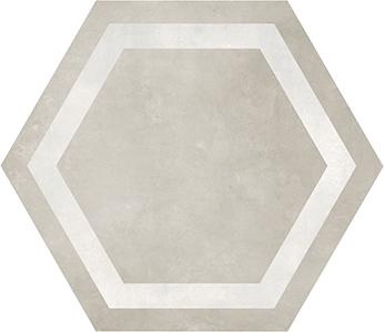 Tesoro Form Frame Hex 7" x 8" Porcelain Tile