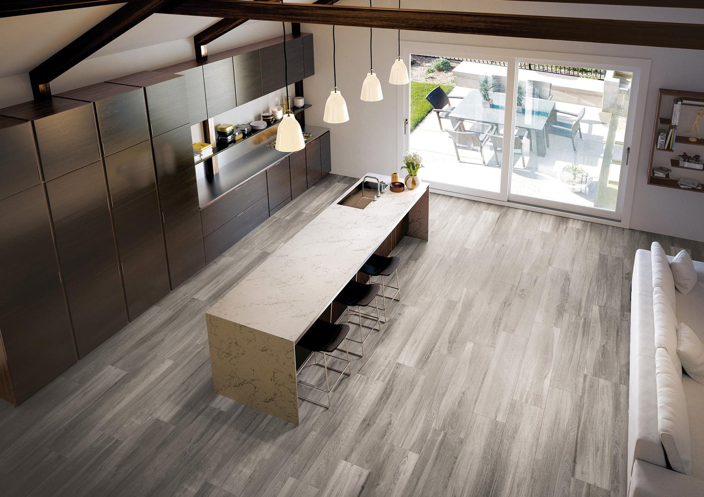 Tesoro Aequa 12" x 48" Porcelain Tile