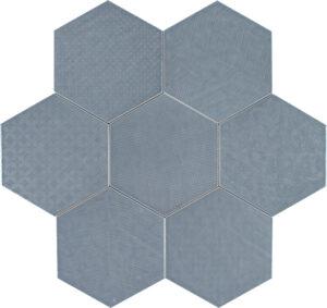 Tesoro Albatross Hex Deco 7" x 8" Ceramic Tile