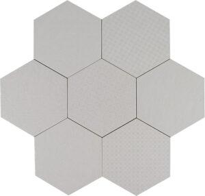 Tesoro Albatross Hex Deco 7" x 8" Ceramic Tile