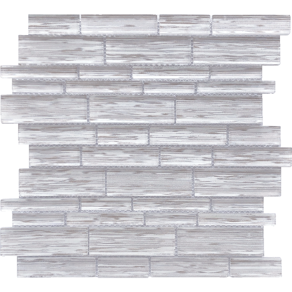 Tesoro Aquatica Altona Multi Linear 12" x 12" Glass Mosaic