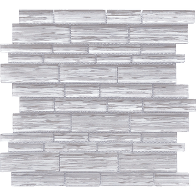 Tesoro Aquatica Altona Multi Linear 12" x 12" Glass Mosaic