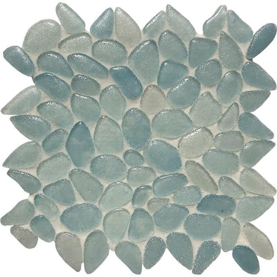 Tesoro Aquatica Liquid Rocks Random 10.5" x 10.5" Glass Mosaic