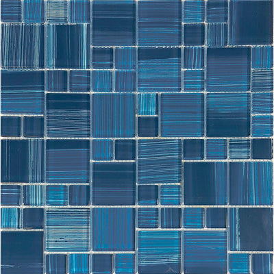 Tesoro Aquatica Bamboo Random 12" x 12" Glass Mosaic