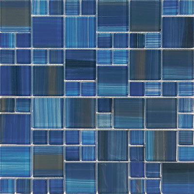 Tesoro Aquatica Bamboo Random 12" x 12" Glass Mosaic