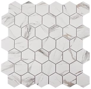 Tesoro Native 2" Hexagon 11.75" x 12" Glass Mosaic