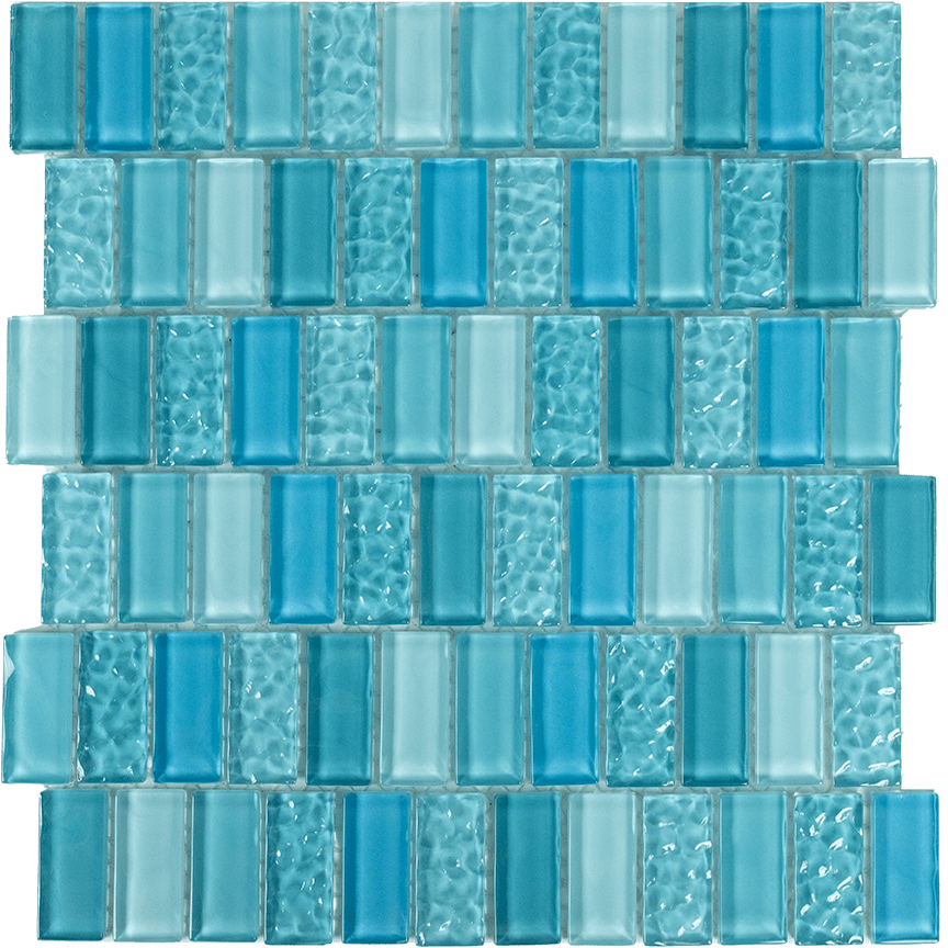 Tesoro Aquatica Watercraft 1 x 2 11.75" x 11.75" Glass Mosaic