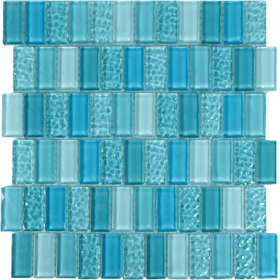 Tesoro Aquatica Watercraft 1 x 2 11.75" x 11.75" Glass Mosaic