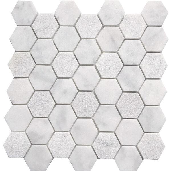 Tesoro Contempo 2" Hex 11.75" x 12" Natural Stone Mosaic