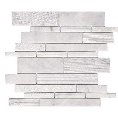 Tesoro Contempo Random Linear 12" x 12" Natural Stone Mosaic