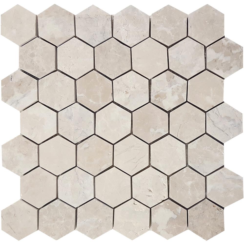 Tesoro Chateaux 2" Hexagon 11.75" x 11.75" Natural Stone Mosaic