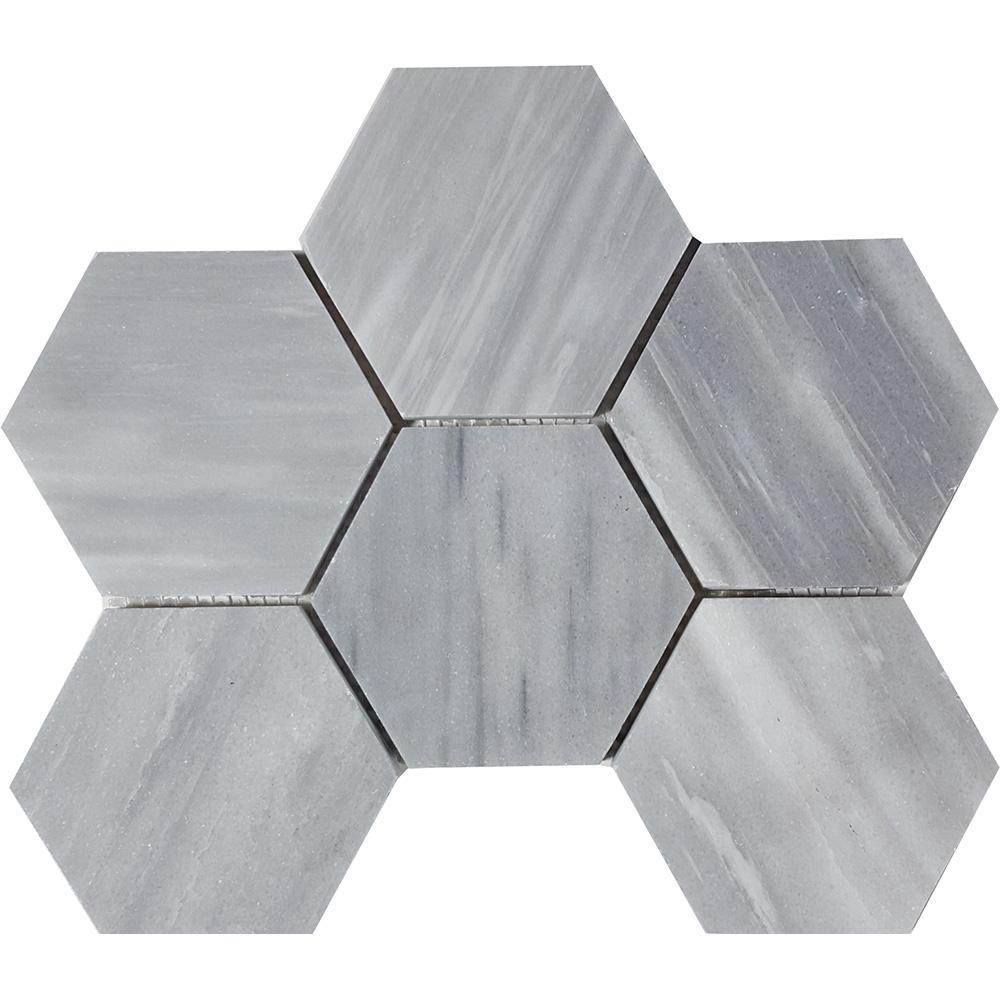 Tesoro Cirrus 4" Hex 8.5" x 11.5" Natural Stone Mosaic