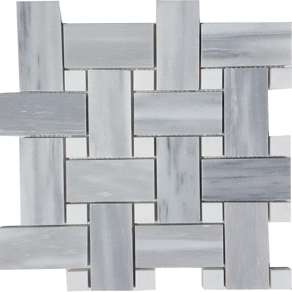 Tesoro Cirrus Basketweave 12" x 12" Natural Stone Mosaic