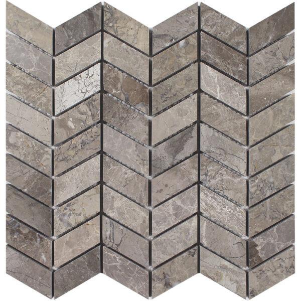 Tesoro Marble Chevron 10.25" x 11" Marble Mosaic