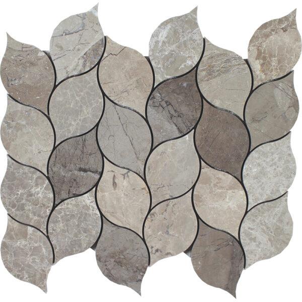 Tesoro Marble Leaf 12" x 12" Marble Mosaic