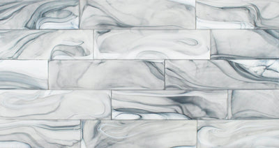 Tesoro Aquatica Clouds 2.0 3" x 12" Glass Tile