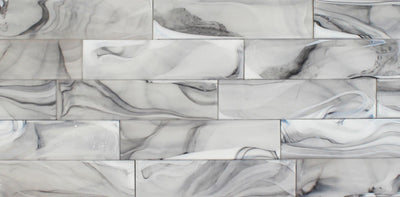 Tesoro Aquatica Clouds 2.0 3" x 12" Glass Tile