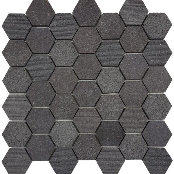 Tesoro Contempo 2" Hex 11.75" x 12" Natural Stone Mosaic