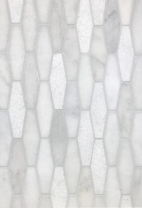 Tesoro Contempo Diamond Hex 9" x 9.5" Natural Stone Mosaic