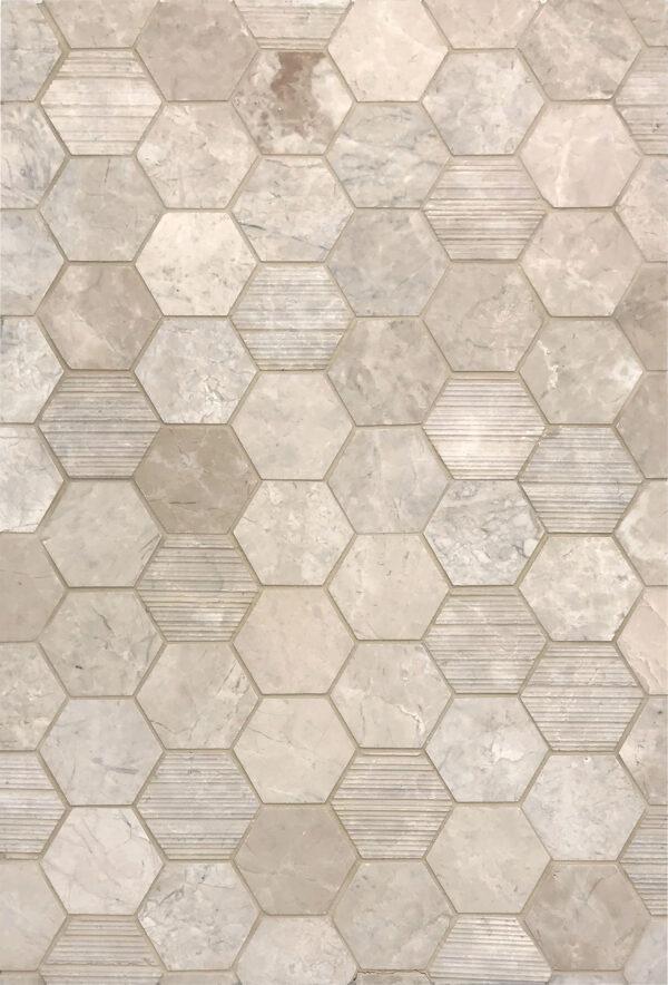 Tesoro Contempo 2" Hex 11.75" x 12" Natural Stone Mosaic