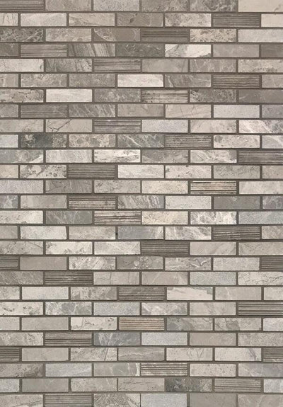 Tesoro Contempo 0.63 x 2 Strips 12" x 12" Natural Stone Mosaic