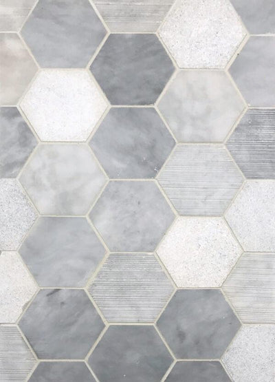 Tesoro Contempo 3" Hex 11.75" x 11.75" Natural Stone Mosaic