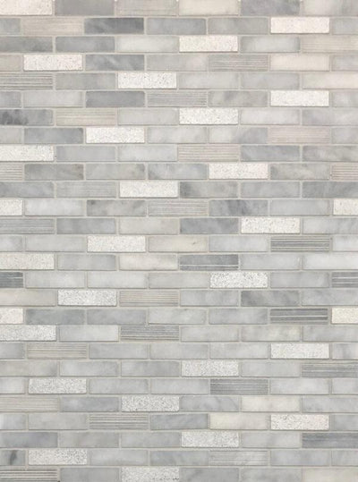 Tesoro Contempo 0.63 x 2 Strips 12" x 12" Natural Stone Mosaic