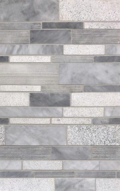 Tesoro Contempo Random Linear 12" x 12" Natural Stone Mosaic