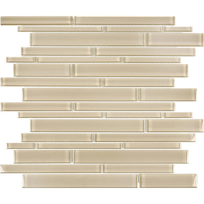 Tesoro Element 2 x 6 Random Linear 11.75" x 11.75" Glass Mosaic