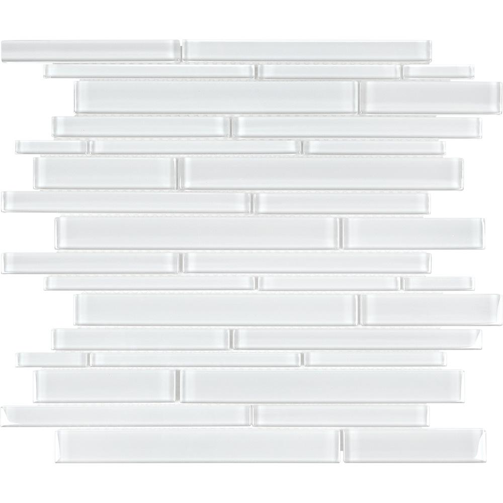 Tesoro Element 2 x 6 Random Linear 11.75" x 11.75" Glass Mosaic