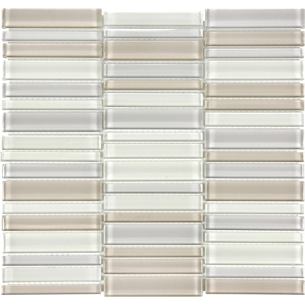 Tesoro Element 1 x 4 Stacked 11.25" x 11.75" Glass Mosaic