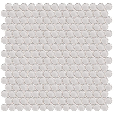 Tesoro Element Penny Round 11.5" x 11.75" Glass Mosaic