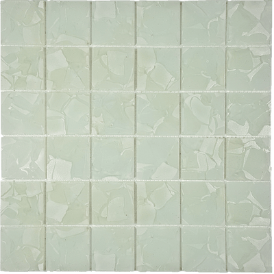 Tesoro Aquatica Flower Glass 2 x 2 11.75" x 11.75" Glass Mosaic