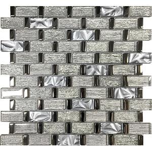 Tesoro Glamour Linear 11.75" x 12" Glass Mosaic