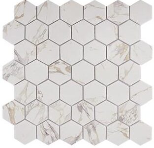 Tesoro Native 2" Hexagon 11.75" x 12" Glass Mosaic