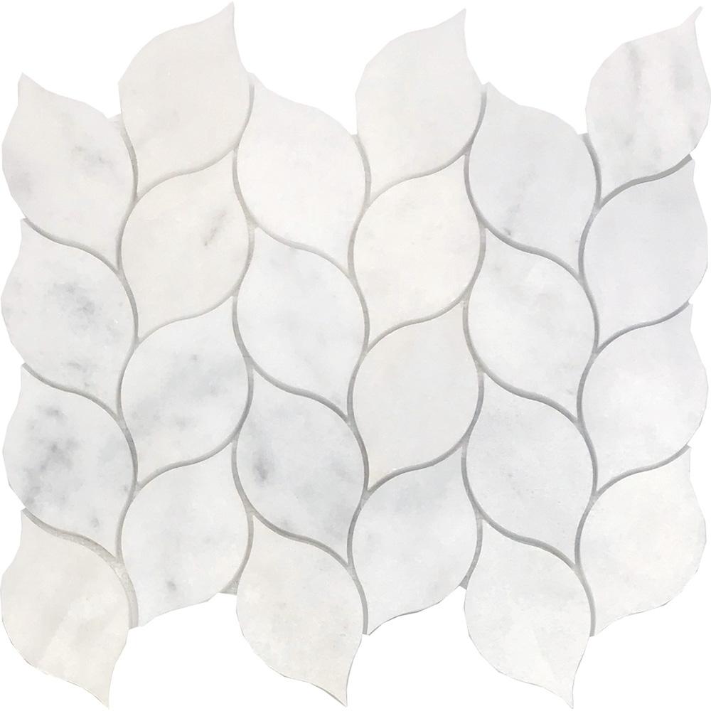 Tesoro Hybrid Waterjet Leaf 10.5" x 12.5" Natural Stone Mosaic