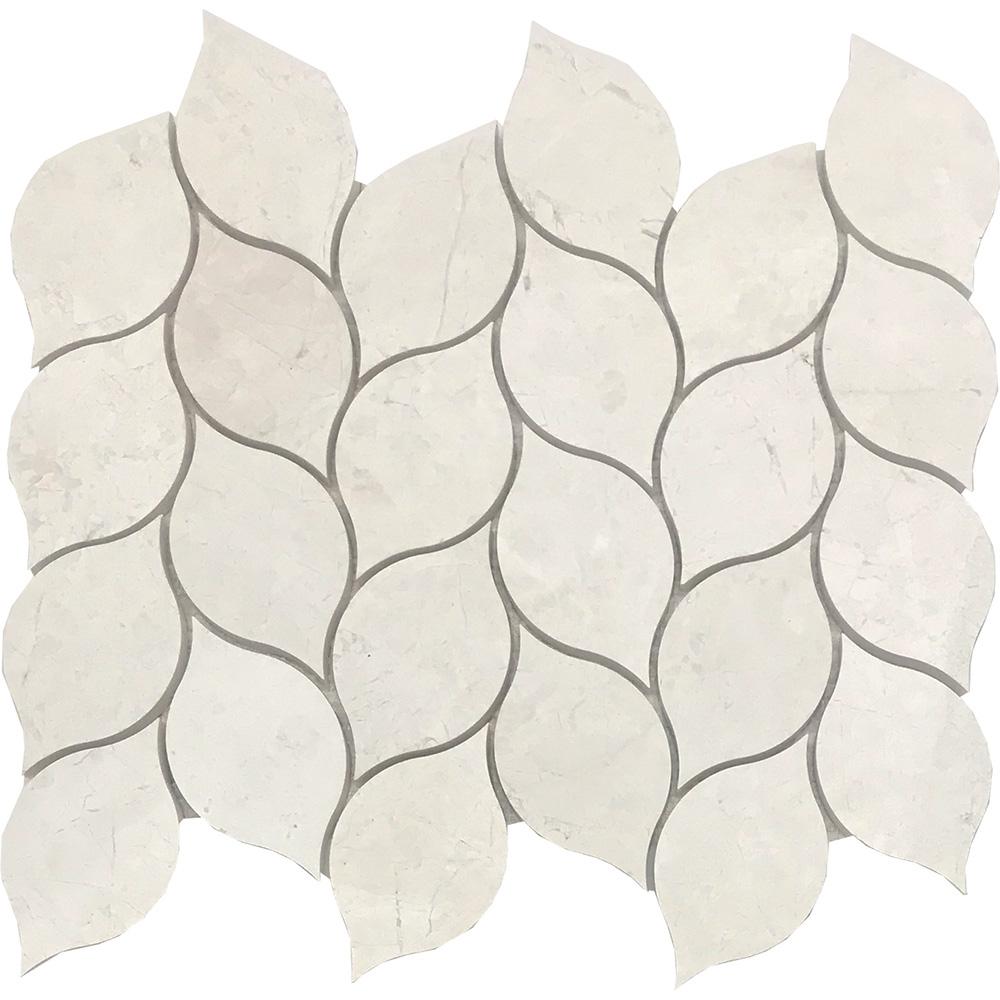 Tesoro Hybrid Waterjet Leaf 10.5" x 12.5" Natural Stone Mosaic