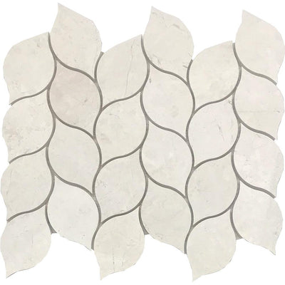 Tesoro Hybrid Waterjet Leaf 10.5" x 12.5" Natural Stone Mosaic