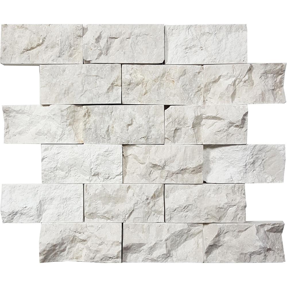 Tesoro Imperial 2 x 4 Splitface 12" x 12" Natural Stone Mosaic