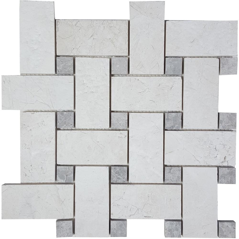 Tesoro Imperial Basketweave 12" x 12" Natural Stone Mosaic