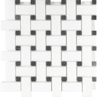 Tesoro Metropolitan Blend Basketweave 12" x 12" Natural Stone Mosaic