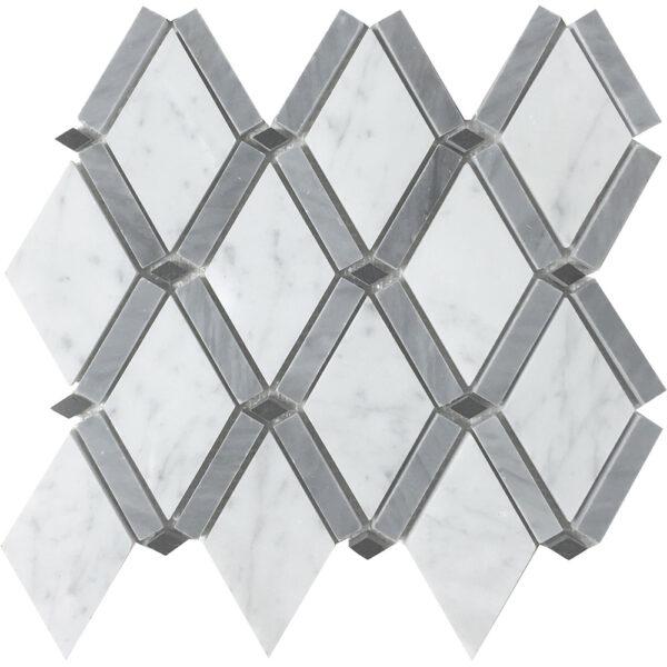 Tesoro Metropolitan Blend Diamond 9" x 10" Natural Stone Mosaic