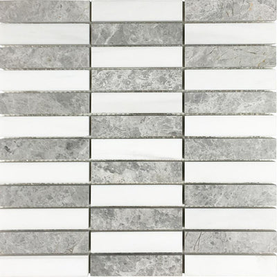 Tesoro Marble 1 x 4 Stacked 12" x 12" Marble Mosaic