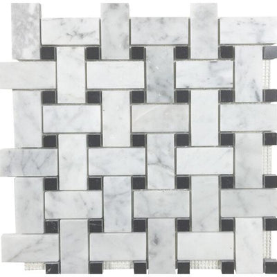 Tesoro Metropolitan Blend Basketweave 12" x 12" Natural Stone Mosaic