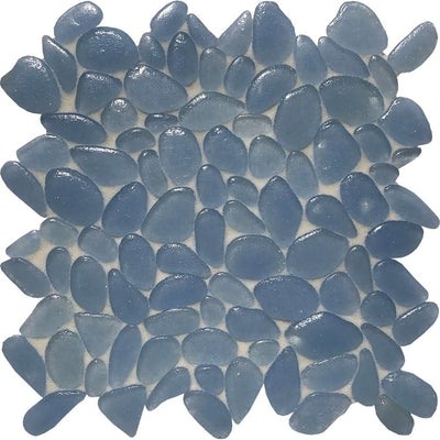 Tesoro Aquatica Liquid Rocks Random 10.5" x 10.5" Glass Mosaic