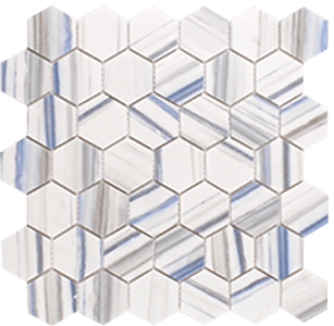 Tesoro Native 2" Hexagon 11.75" x 12" Glass Mosaic