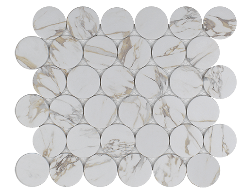 Tesoro Native 2" Penny Round 10.25" x 11.5" Glass Mosaic